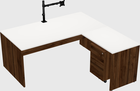 L-shaped office desk