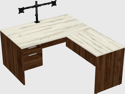 L-shaped office desk