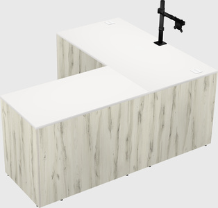 L-shaped office desk