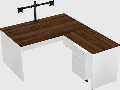 L-shaped office desk