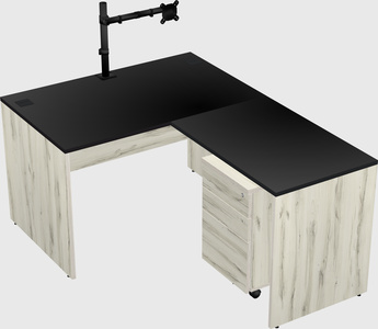 L-shaped office desk