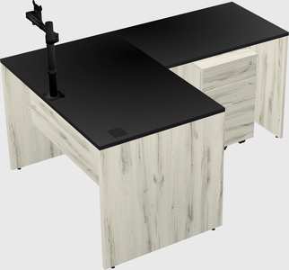 L-shaped office desk