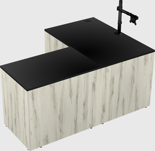 L-shaped office desk