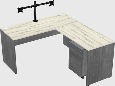 L-shaped office desk