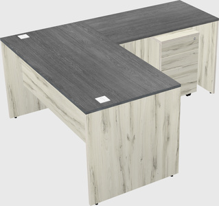 L-shaped office desk