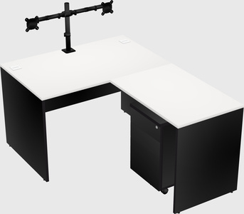 L-shaped office desk