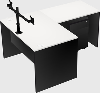 L-shaped office desk