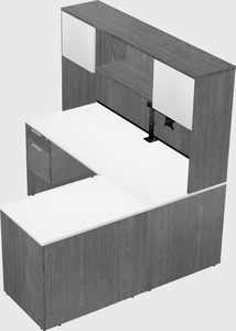 L-shaped office desk