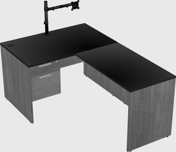 L-shaped office desk