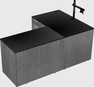 L-shaped office desk