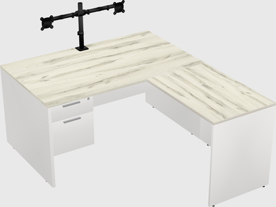 L-shaped office desk