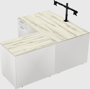 L-shaped office desk