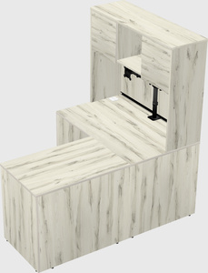 L-shaped office desk