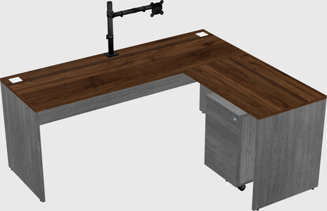 L-shaped office desk