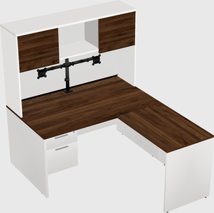 L-shaped office desk