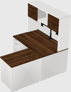L-shaped office desk