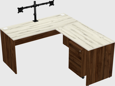 L-shaped office desk