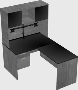 L-shaped office desk
