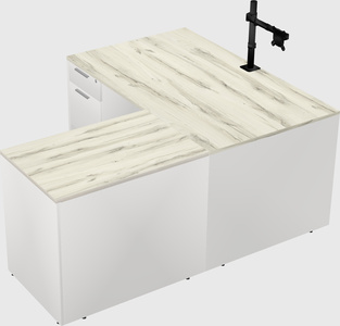 L-shaped office desk