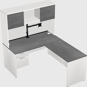 L-shaped office desk