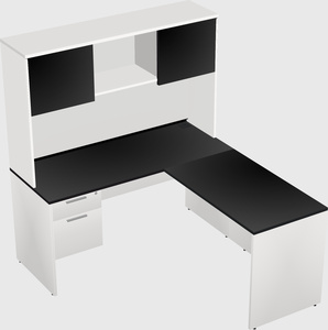 L-shaped office desk