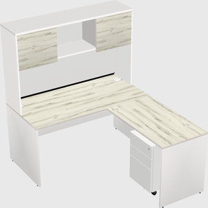 L-shaped office desk