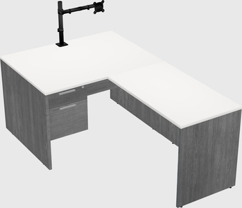 L-shaped office desk