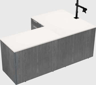 L-shaped office desk