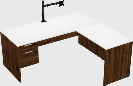 L-shaped office desk