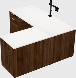 L-shaped office desk