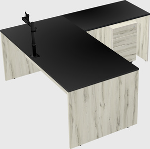 L-shaped office desk