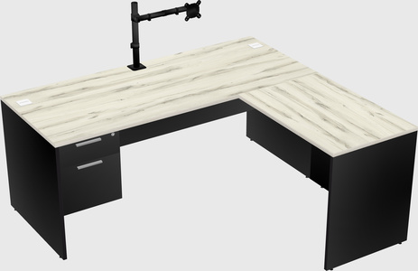L-shaped office desk