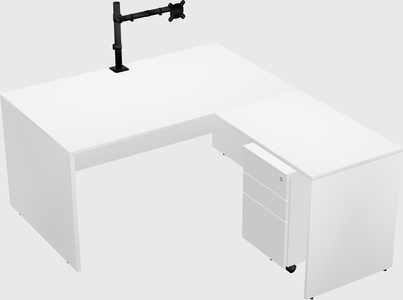 L-shaped office desk