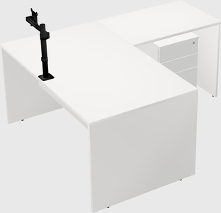 L-shaped office desk