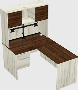 L-shaped office desk