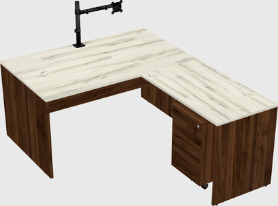 L-shaped office desk