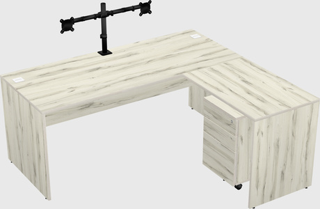 L-shaped office desk