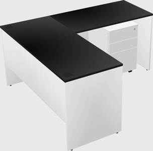 L-shaped office desk