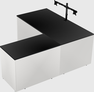 L-shaped office desk