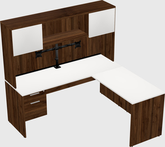 L-shaped office desk