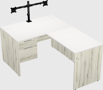 L-shaped office desk