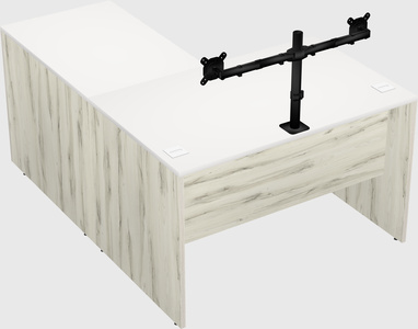 L-shaped office desk