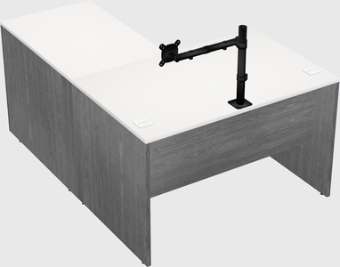 L-shaped office desk
