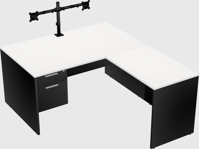 L-shaped office desk