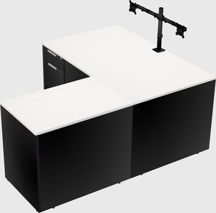 L-shaped office desk