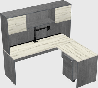 L-shaped office desk
