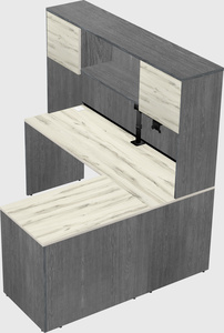 L-shaped office desk