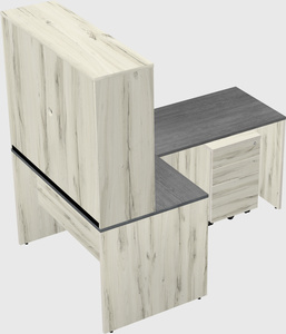 L-shaped office desk