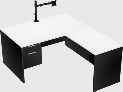 L-shaped office desk