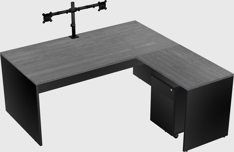 L-shaped office desk